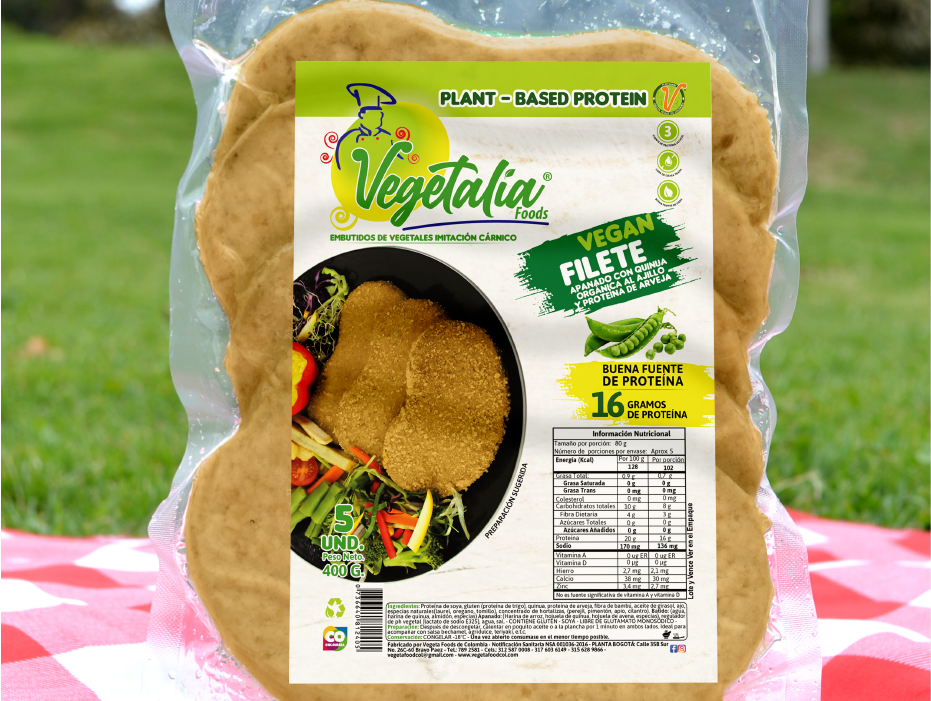 FILETE APANADO VEGETA FOOD X 400 GR